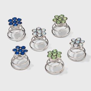 ⭐️ Wild Fable Blue and Green Gem Hair Spirals